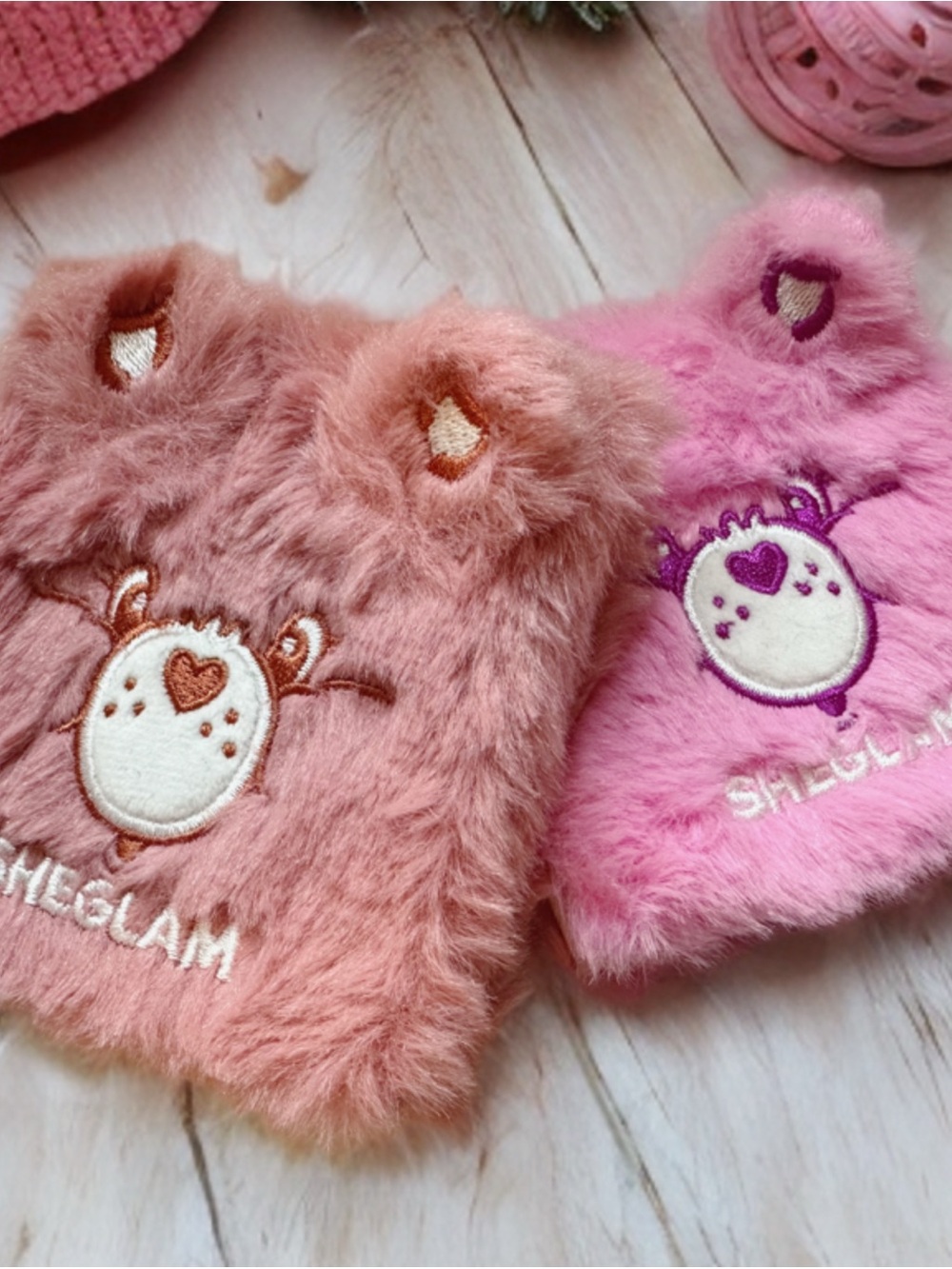 Plush Heart Bear Blush - Pink & Dusty Rose